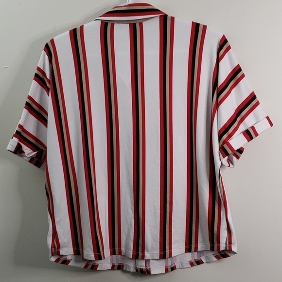 Sweet Rain Stripped Button Down Short Sleeve Shirt - Picture 4 of 4